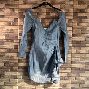 EUC Lovers + Friends Gia Mini Slate Blue Dress XXS